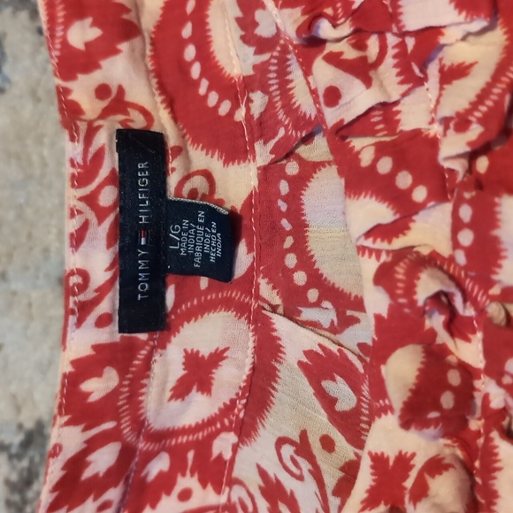 TOMMY HILFIGER TANK TOP Red Large summer Like new - Picture 3 of 4